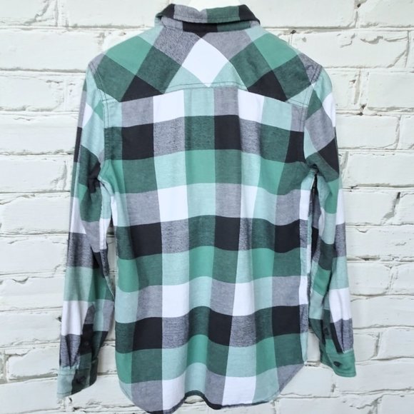 Vans Green and Black Plaid Button Down Shirt - Picture 2 of 3